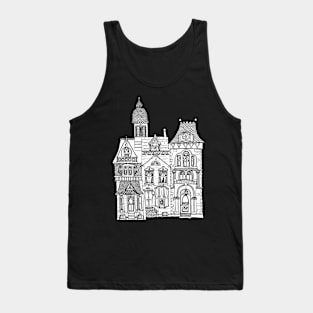 Color Me Victorian Houses Magnet and Stickers | Cherie's Art(c)2021 Tank Top